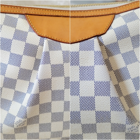 Discontinued ❤ Authentic LV Siracusa PM Damier Azur Crossbody Bag - Picture 7 of 16